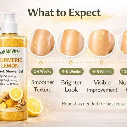 AMVital Turmeric Lemon Scrub Shower Gel - Dashing Nova
