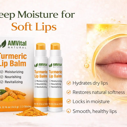 AMVital Turmeric Lip Balm 2-Pack - Dashing Nova