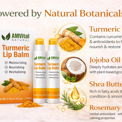 AMVital Turmeric Lip Balm 2-Pack - Dashing Nova