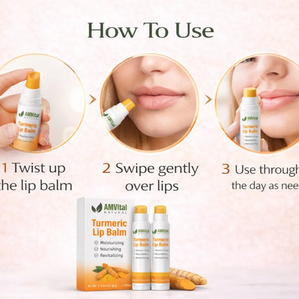 AMVital Turmeric Lip Balm 2-Pack - Dashing Nova