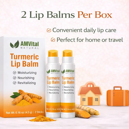 AMVital Turmeric Lip Balm 2-Pack - Dashing Nova