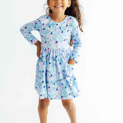 Twinkle Glow L/S Pocket Twirl Dress