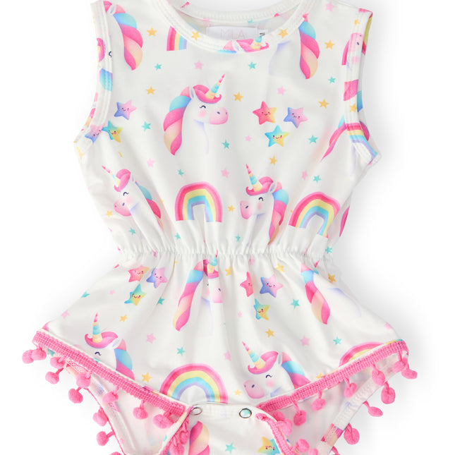 Unicorn Magic Pom Pom Romper - Dashing Nova