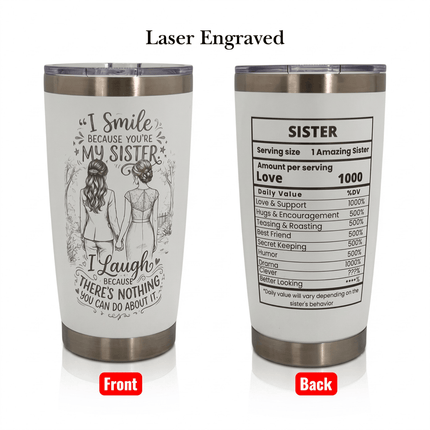 Unique Sister Gift 20oz Insulated Stainless Steel Travel Tumbler