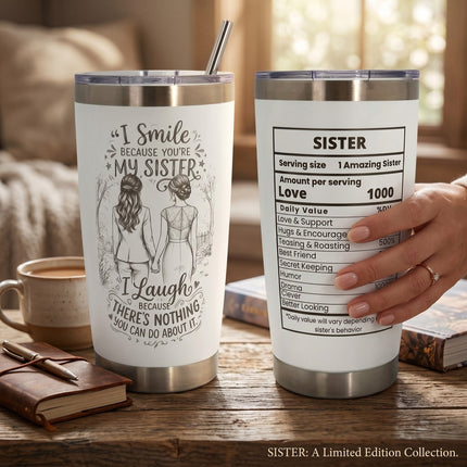 Unique Sister Gift 20oz Insulated Stainless Steel Travel Tumbler
