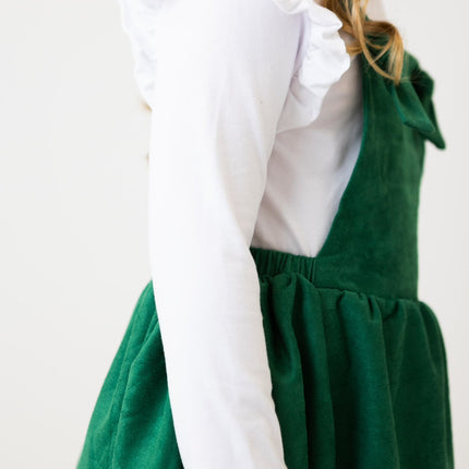 Evergreen Faux Suede Pinafore