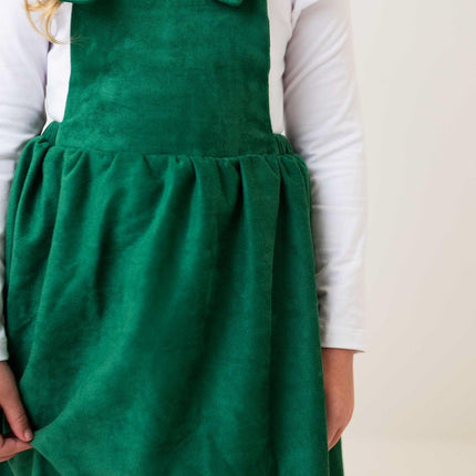 Evergreen Faux Suede Pinafore