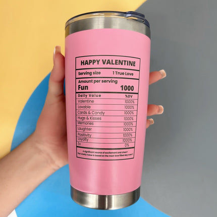 Valentine's Day Tumbler, Will You be My Valentine, Pink, Gift for Her