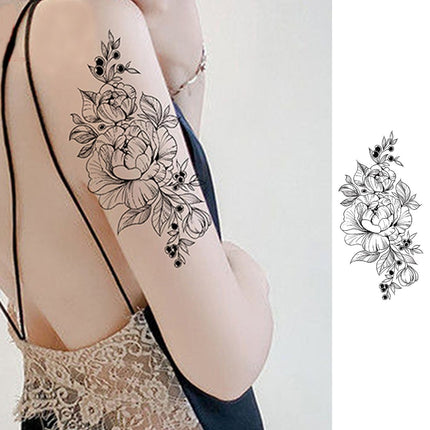 Floral Temporary Tattoos – 5 Waterproof Flower Tattoo Sheets