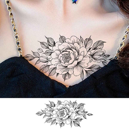 Floral Temporary Tattoos – 5 Waterproof Flower Tattoo Sheets