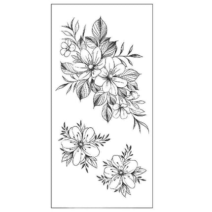 Floral Temporary Tattoos – 5 Waterproof Flower Tattoo Sheets