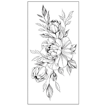 Floral Temporary Tattoos – 5 Waterproof Flower Tattoo Sheets