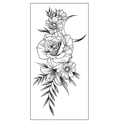 Floral Temporary Tattoos – 5 Waterproof Flower Tattoo Sheets