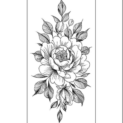 Floral Temporary Tattoos – 5 Waterproof Flower Tattoo Sheets