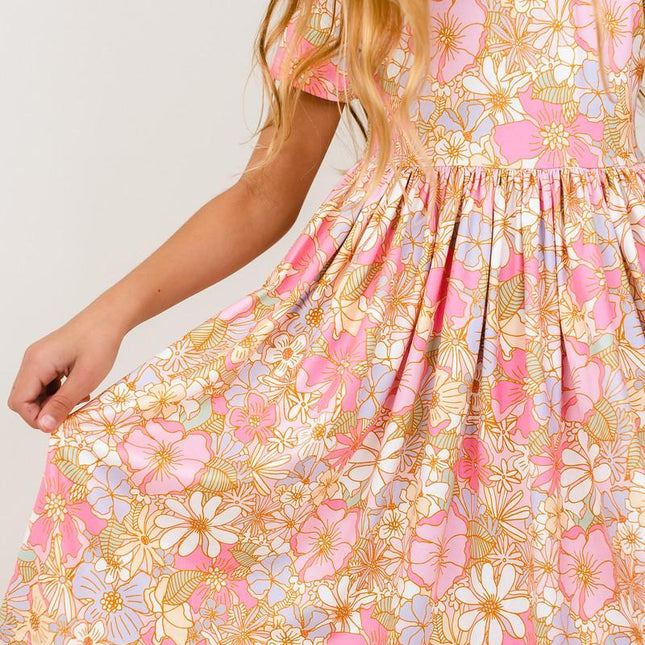What's Up Buttercup S/S Pocket Twirl Dress - Dashing Nova