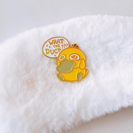 What the Duck Cute Yellow Ducky Enamel Pin