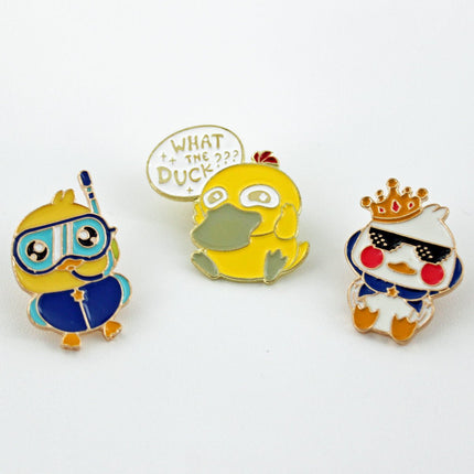 What the Duck Cute Yellow Ducky Enamel Pin