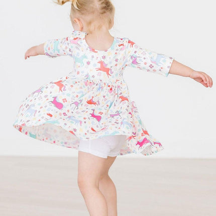 White Twirl Shorts - Dashing Nova