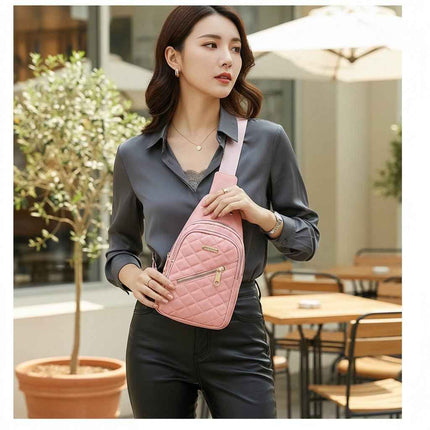 Women's Shoulder Sling Bag - Nylon Adjustable Strap Crossbody Purse
