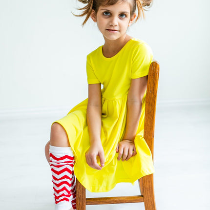 Yellow S/S Pocket Twirl Dress - Dashing Nova