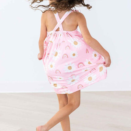 You are My Sunshine Ruffle Cross Back Dress