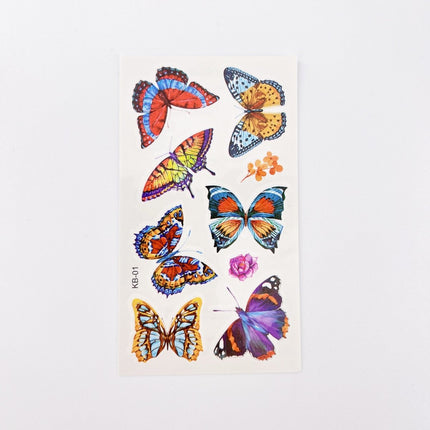 10 Sheets Kids Cartoon Butterfly Temporary Tattoos for Boys Girls Party Favor Supplies