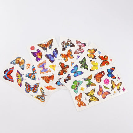 10 Sheets Kids Cartoon Butterfly Temporary Tattoos for Boys Girls Party Favor Supplies