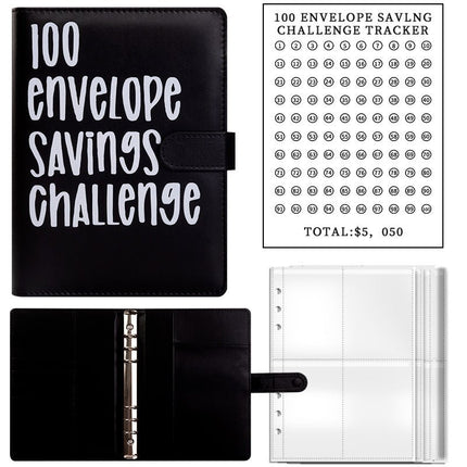 100 Envelope Saving Challenge, Fun Easy Cash Budget Saving Challenge Book Binder