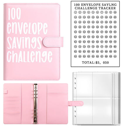 100 Envelope Saving Challenge, Fun Easy Cash Budget Saving Challenge Book Binder