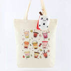 Tote with White Keychain