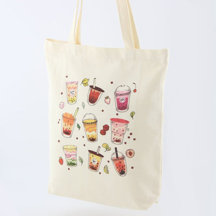 Boba Tote Bag with a Bubble Tea Keychain