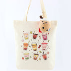 Tote with Squint Eyes Keychain