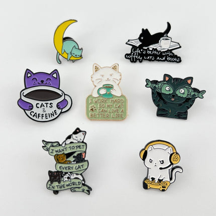 Cat Enamel Pin Many Cute Designs of Cat Pins for Cat Lovers