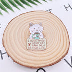 Work Hard for Cat Pin