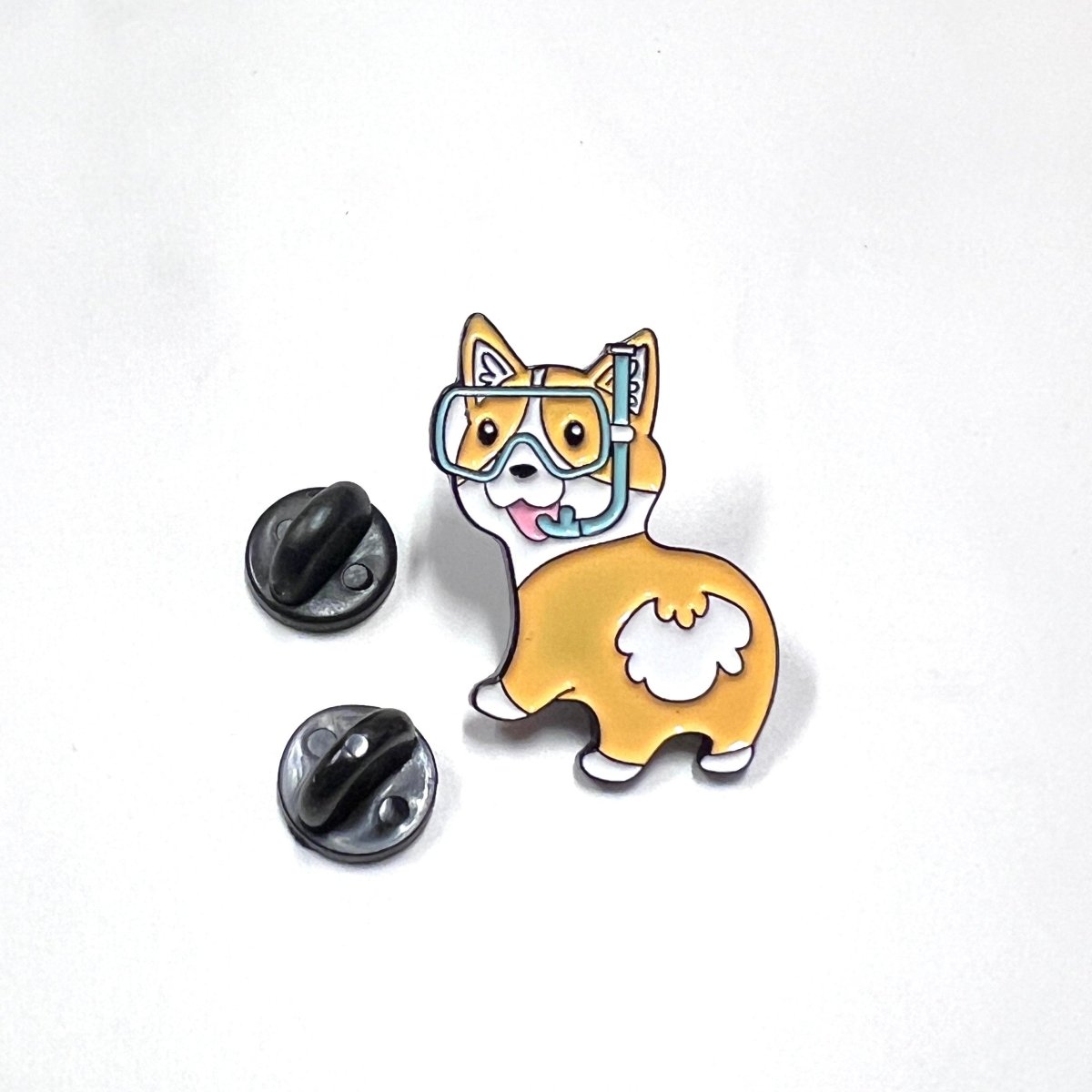 corgi goggles Corgi Dog with Diving Goggles Enamel Pin