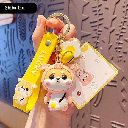 Cute Shiba Inu Keychains for Women's Car Keys, Durable and Kawaii