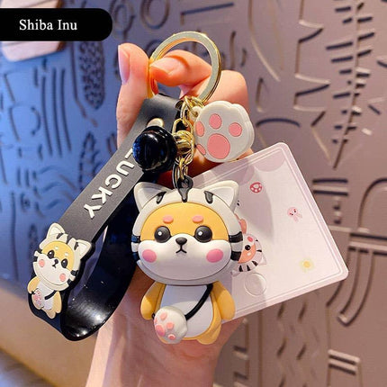 Cute Shiba Inu Keychains for Women's Car Keys, Durable and Kawaii