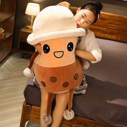 Giant Bubble Tea Plush Soft Cute Doll Pearl Milk Tea Boba Plush