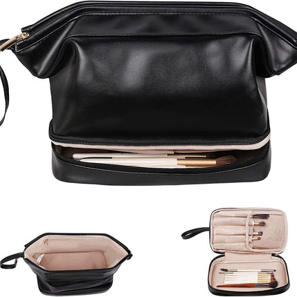 Makeup Bag, Portable Cosmetic Bag, Large Capacity Travel Makeup Organizer