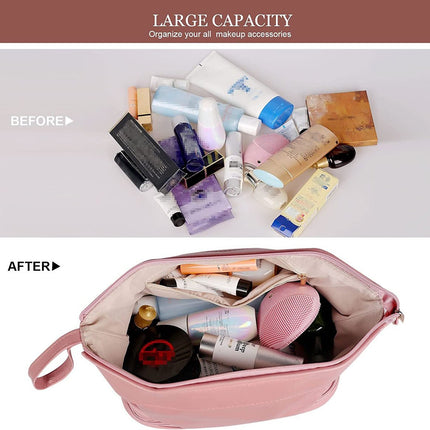Makeup Bag, Portable Cosmetic Bag, Large Capacity Travel Makeup Organizer