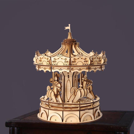 Merry Go Round Puzzle 3D Wooden Puzzle Robotime