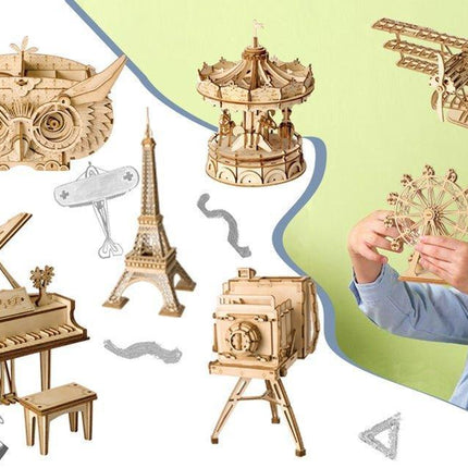 Merry Go Round Puzzle 3D Wooden Puzzle Robotime
