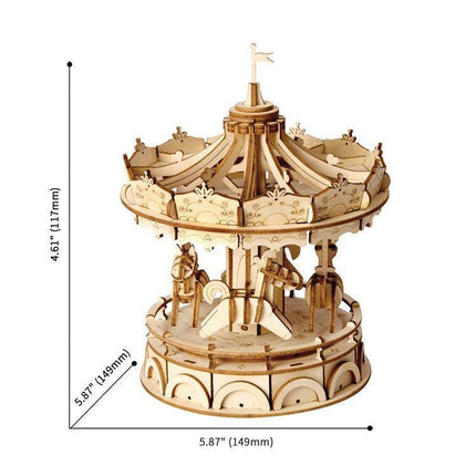 Merry Go Round Puzzle 3D Wooden Puzzle Robotime