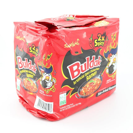 Samyang Buldak Ramen 2X Extreme Flavor Spicy Challenge Korean Instant Noodle 5 Packs