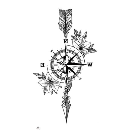 Temporary Tattoo Half Sleeve for Arm Back Leg 11 pcs