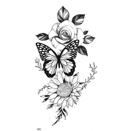 Temporary Tattoo Half Sleeve for Arm Back Leg 11 pcs