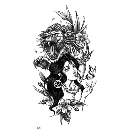 Temporary Tattoo Half Sleeve for Arm Back Leg 11 pcs