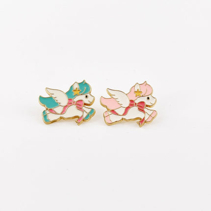 Mini Unicorn Pins (Set of 2), Cute Anime Lapel Enamel Pins